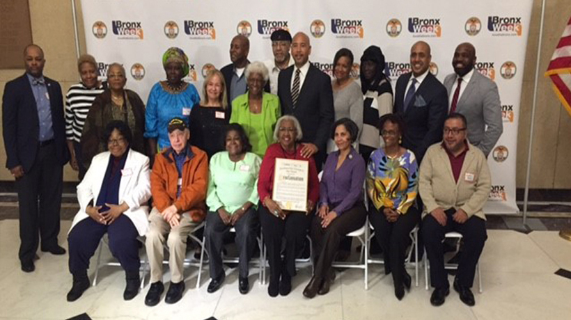 Community Board Four members celebrate Community Board Appreciation during Bronx Week.
                                           