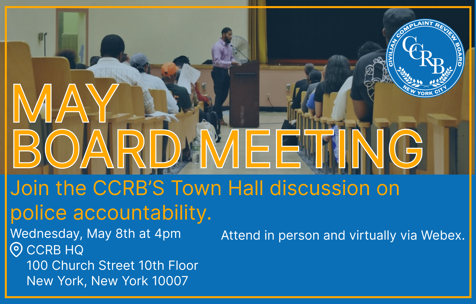 CCRB May Board meeting
                                           