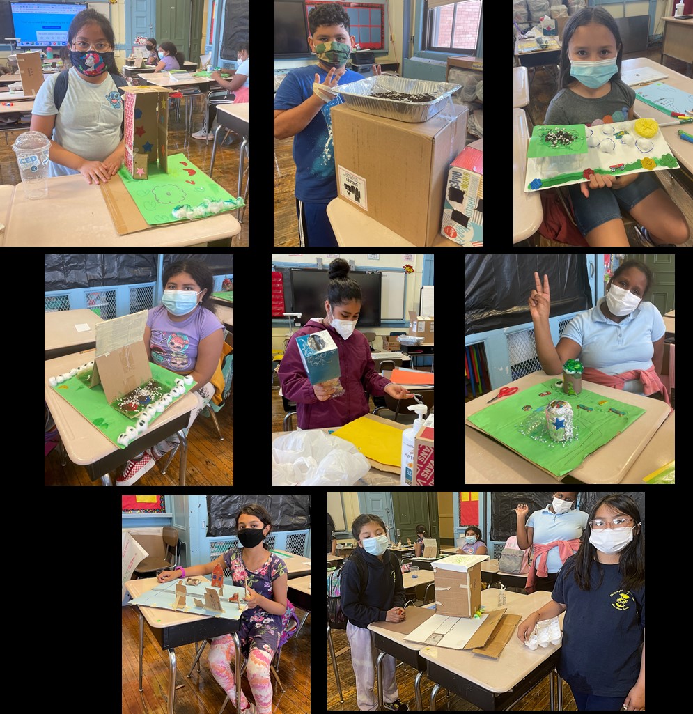 Students from PS 108K designing and completing their model City of the Future