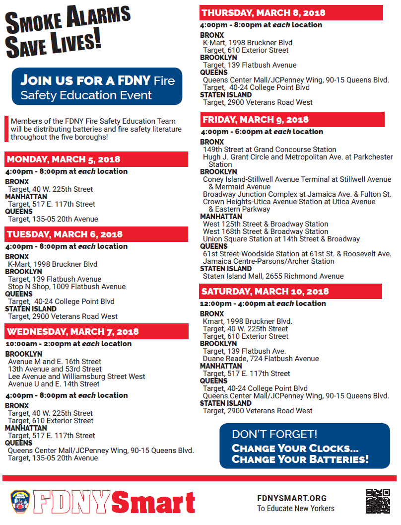 FDNY Fire Safety Education events
