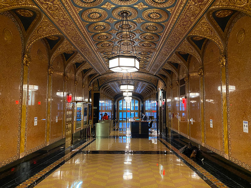 A view of the 200 Madison Lobby
