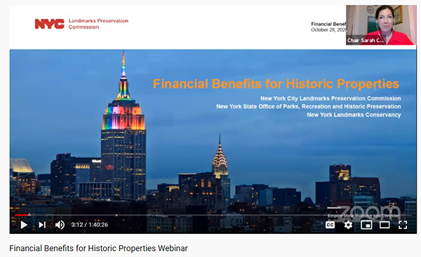 A screenshot of the financial benefits webinar website