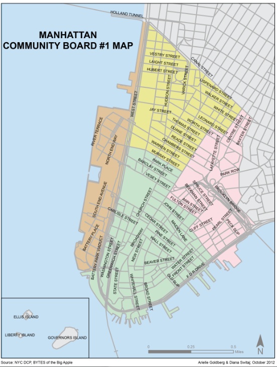 Manhattan Community Board 1 Map