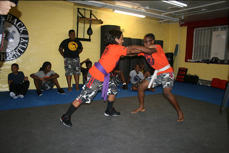 NeON Sports participants practicing martial arts