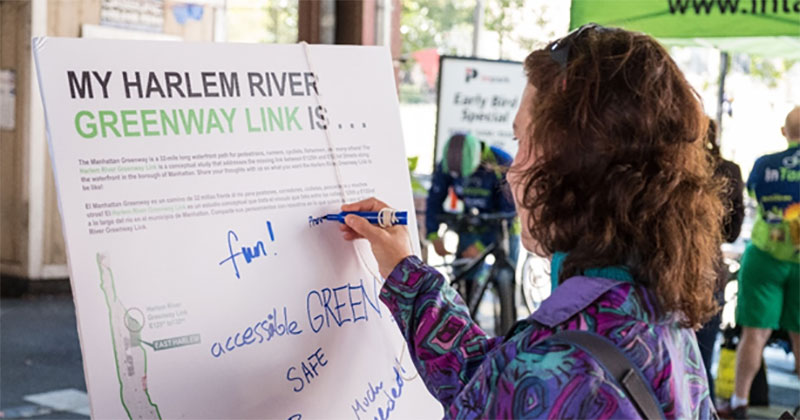 Public Outreach for the Harlem River Greenway Link.