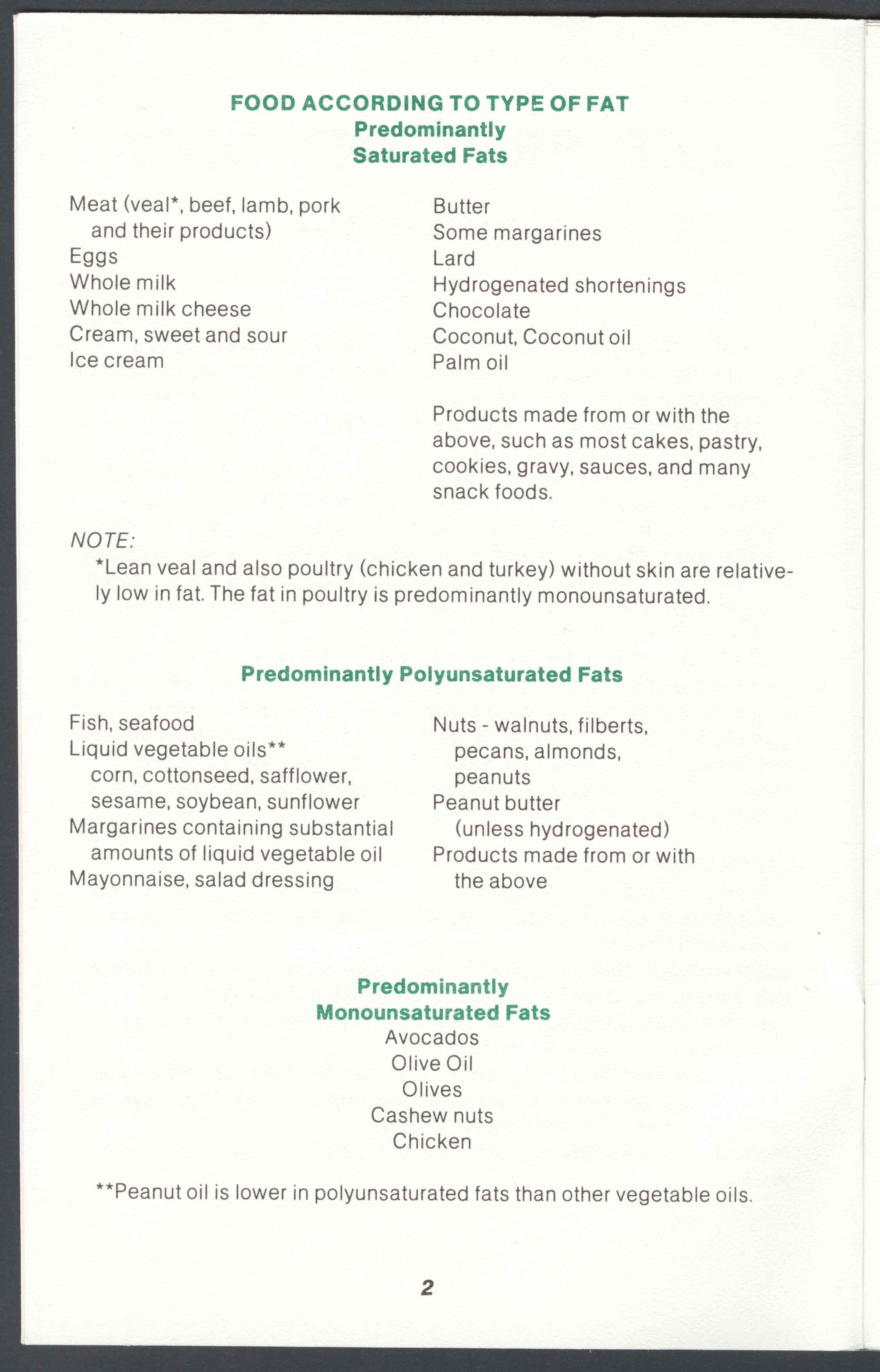 Page from The Prudent Diet from Bureau of Nutrition, Department of Health