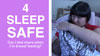 Mother breast feeding with purple background on the left side with text that reads: 4, Safe Sleep, Should I bed share when I'm breast feeding?