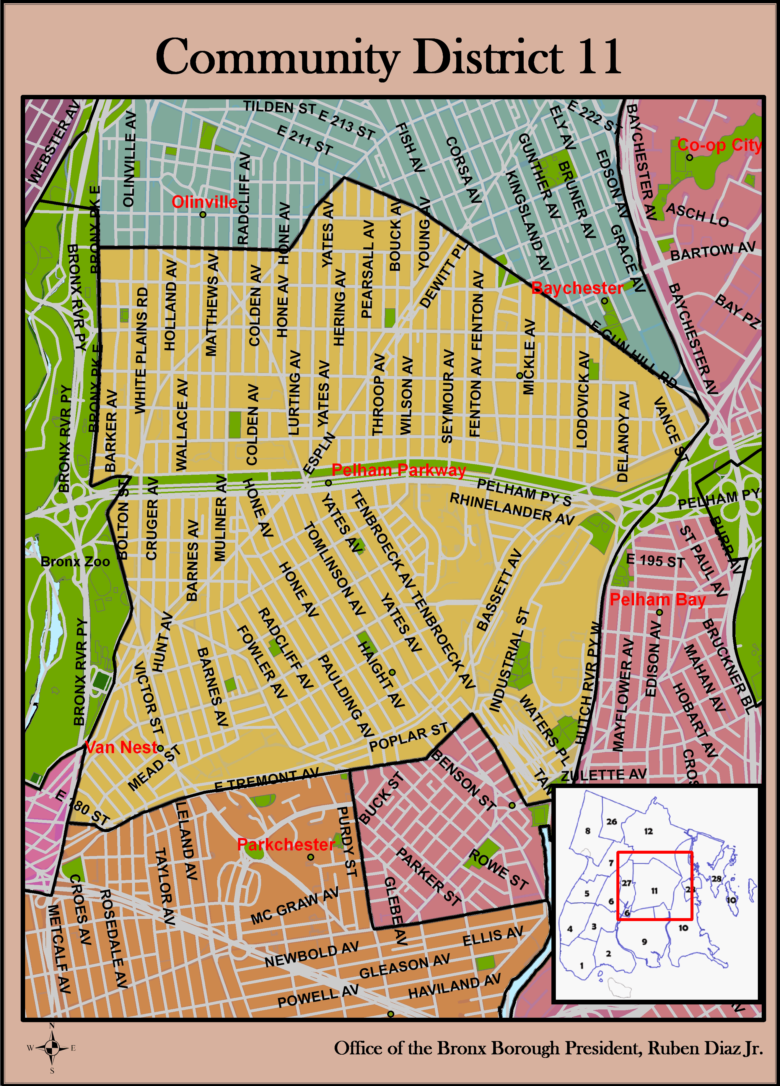 Bronx CB11 Map