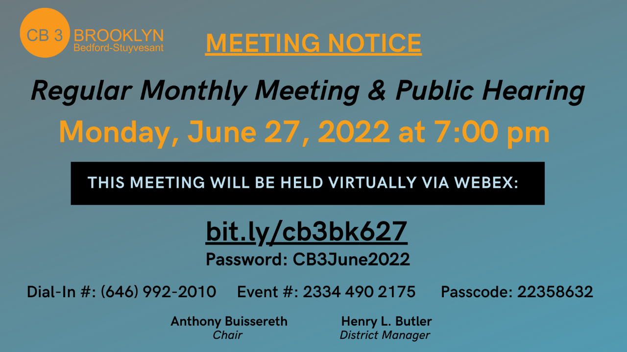 CB3 Meeting Notice 4/4/2022