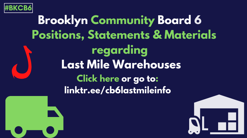 Positions, statements, & materials regarding Last Mile Warehouses
                                           