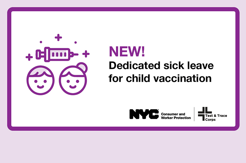 Text, Dedicated sick leave for child vaccination
                                           