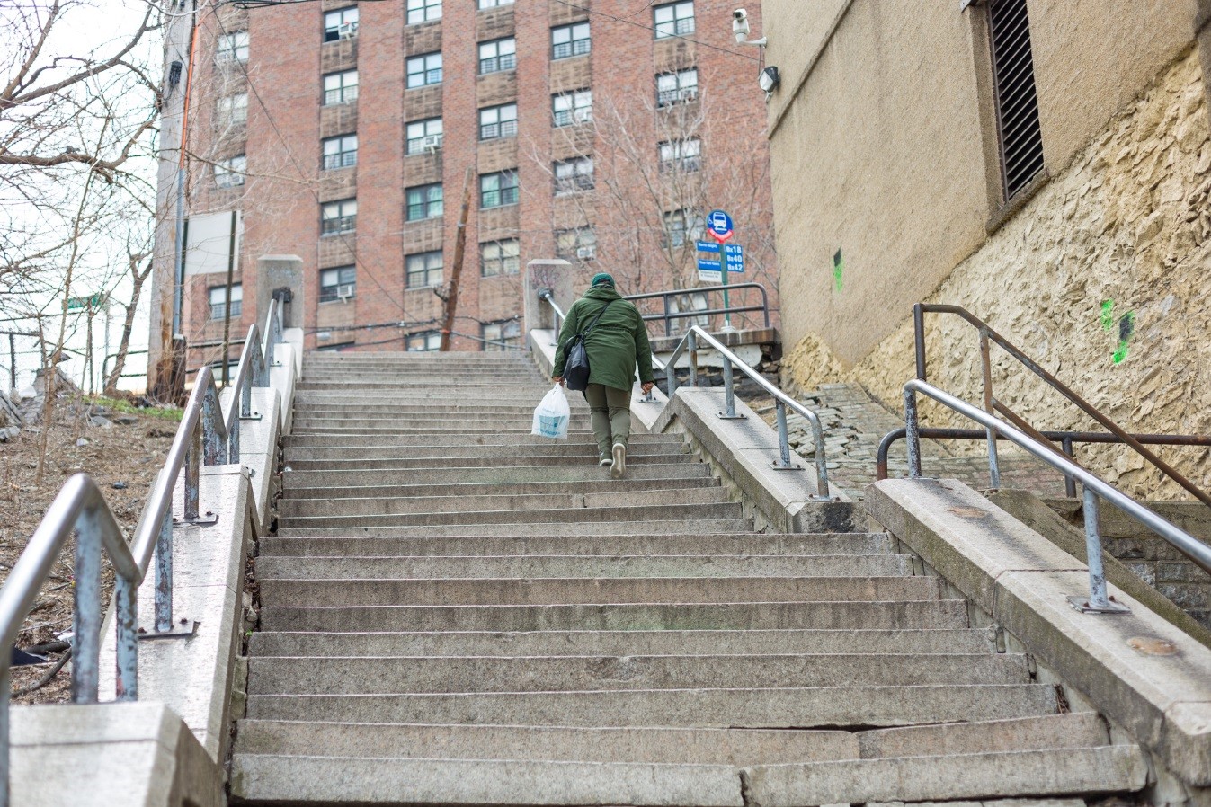 The West Tremont Avenue Step Street prior to renovation