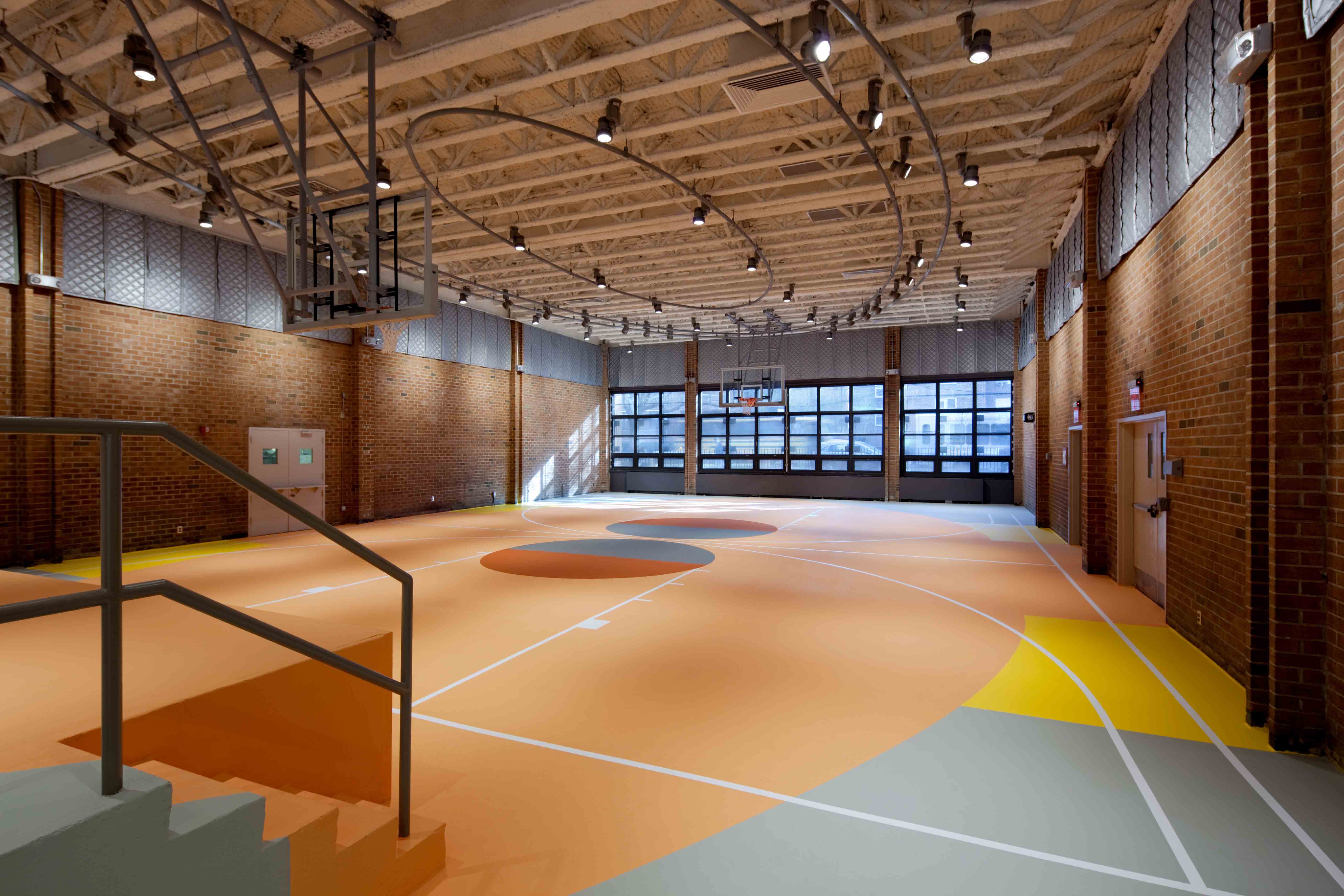 A basketball court at the Forest Hills Community House in Queens