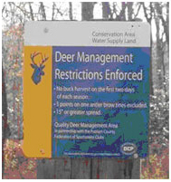Deer Management Sign