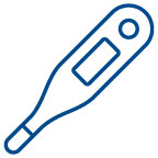 Icono de un termómetro.