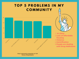chart: top 5 problems in my community