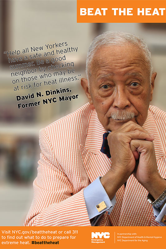 Former NYC Mayor David N. Dinkins in a Beat the Heat campaign ad