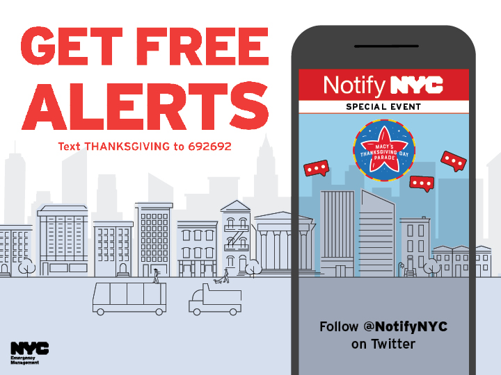 Notify NYC short code graphic in English