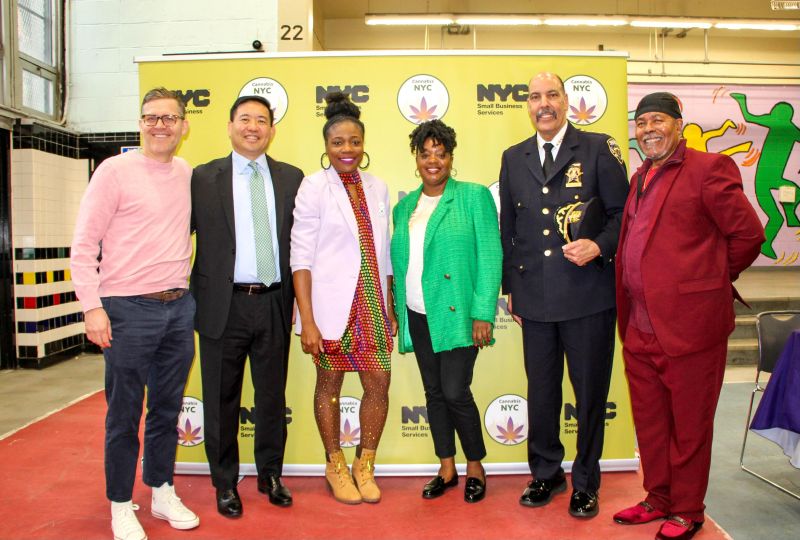 Commissioner Kevin Kim, NYC Small Business Services, Commissioner Sideya Sherman, the Mayor's Office of Equity and Anthony Miranda, NYC Sheriff.