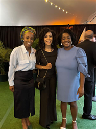 (from left to right) Nathifa Forde, Executive Director of the NYC Young Men's Initiative, Christiane Pendarvis, Co-President and Chief Merchant at Savage X Fenty, and Commissioner Sideya Sheman, NYC Mayor's Office of Equity, pose for a photo at the 'DYCD Community Moms and Dads Awards Gala 2023