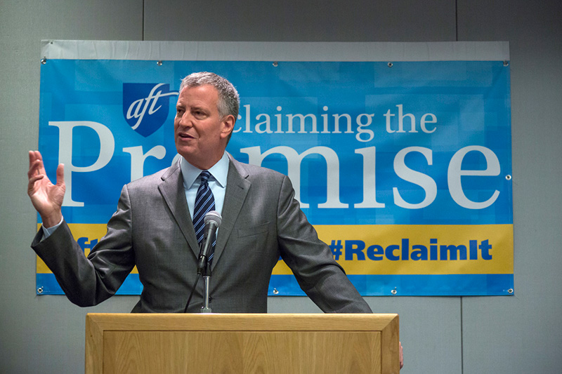 Transcript: Mayor de Blasio Delivers Remarks at Press Conference Hosted by The American Federation o