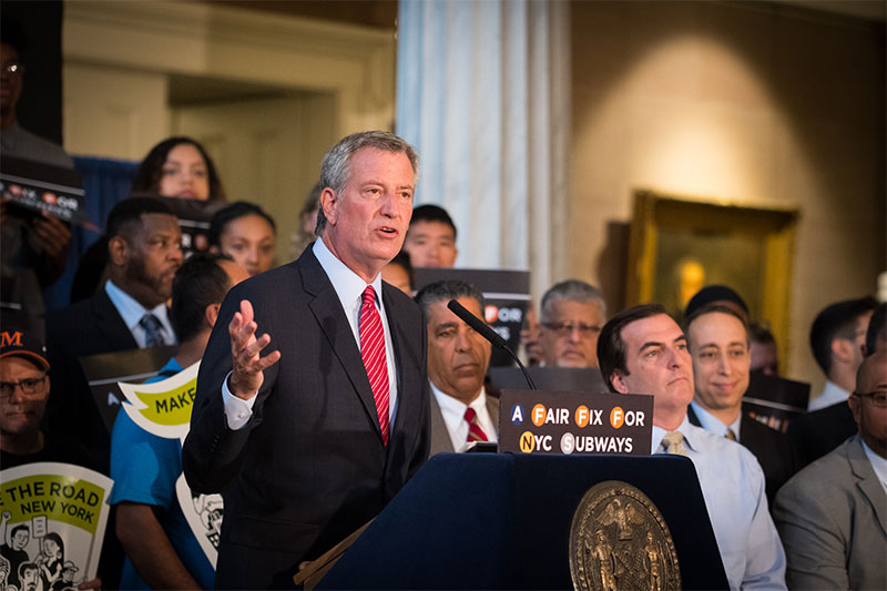 Mayor de Blasio Proposes “Fair Fix” Tax on Wealthiest New Yorkers to Modernize Subways and Buses