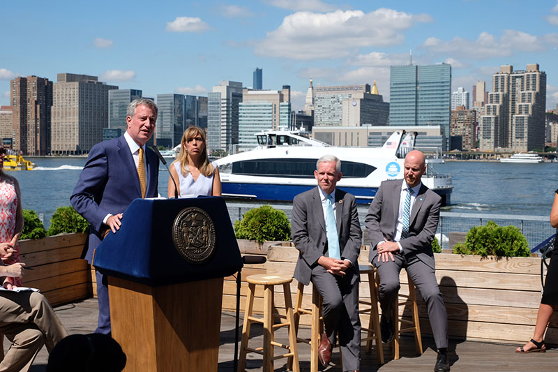 Mayor de Blasio and NYC Ferry Celebrate One Million Riders Since May 1