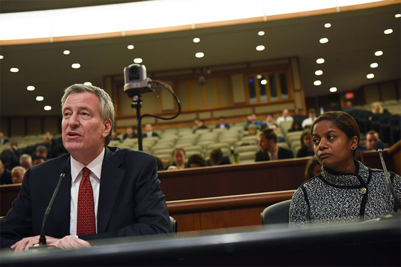 Mayor de Blasio Testifies in Front of Senate Finance and Assembly Ways and Means Committees