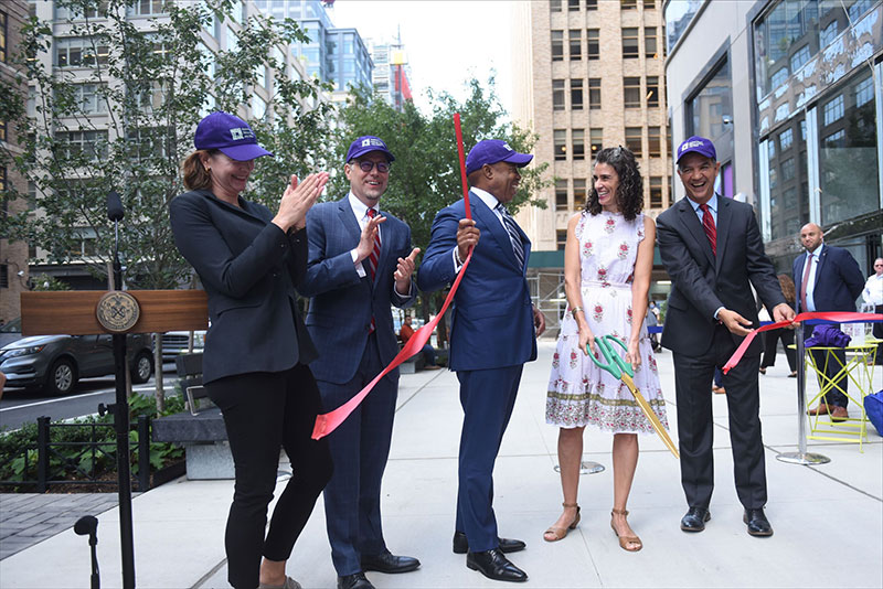 Mayor Adams, NYCEDC, DOT, Hudson Square Bid Unveil Newly Renovated Hudson Street