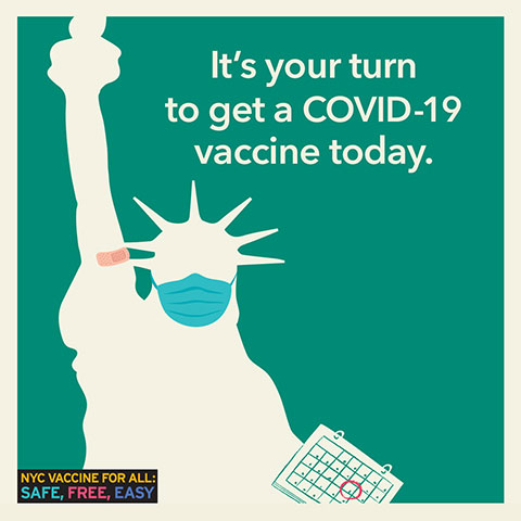 It's you turn to get a COVID-19 vaccine today.