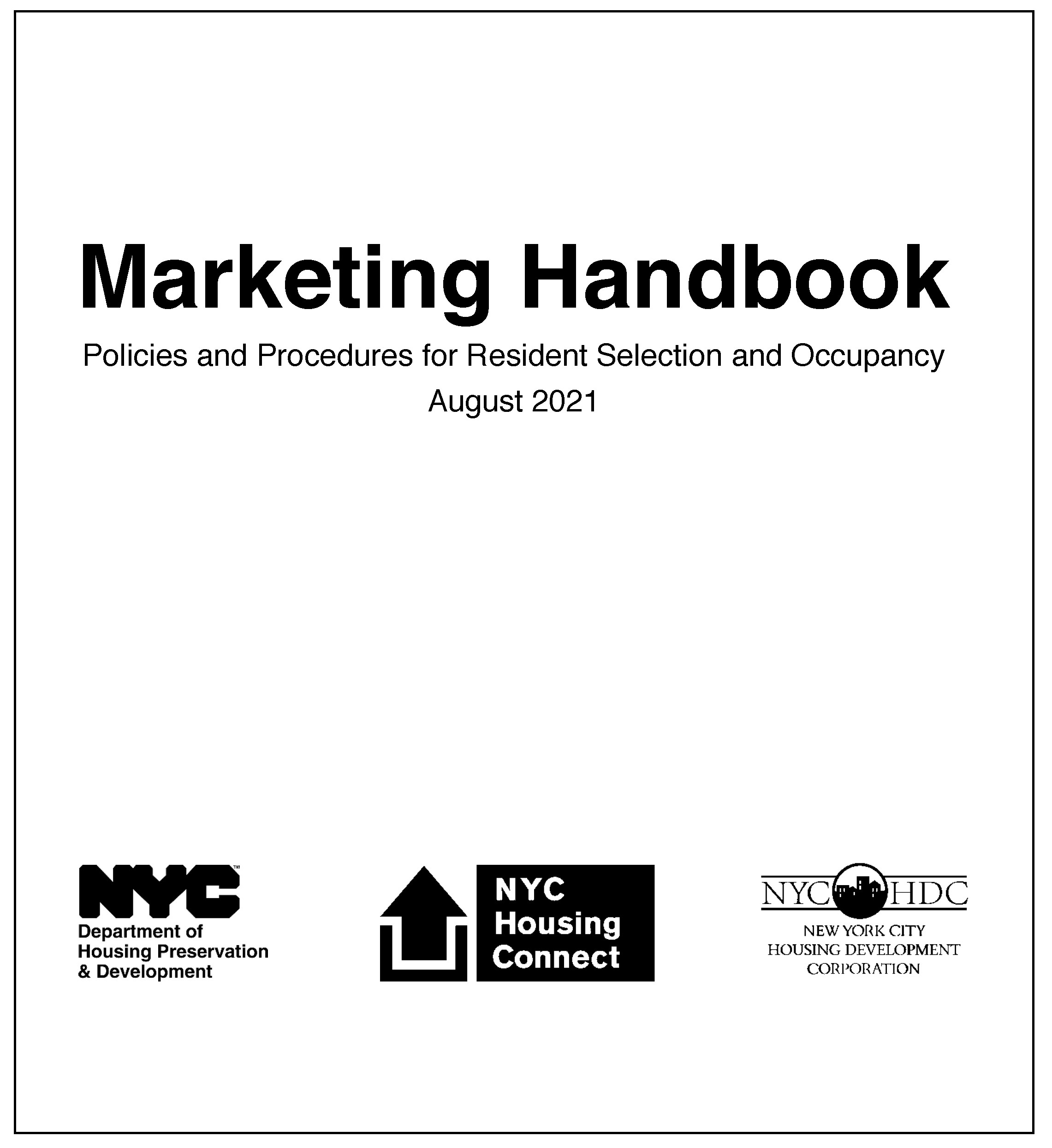 Marketing Handbook cover page
