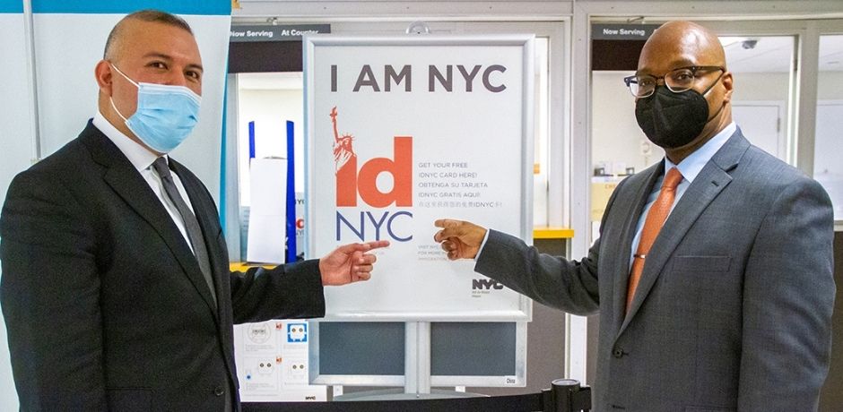 Commissioner Jenkins and Commissioner Castro visit a IDNYC Center 
                                           