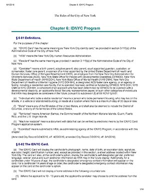 Chapter 6: IDNYC Program Cover