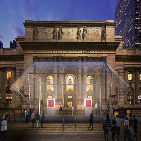 New York Public Library entrance