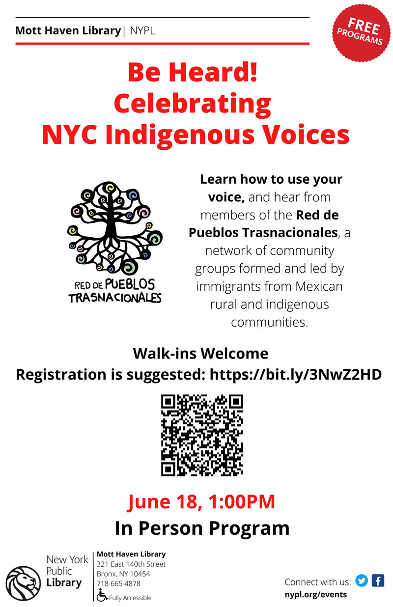 Be Heard! Celebrating NYC Indigenous Voices