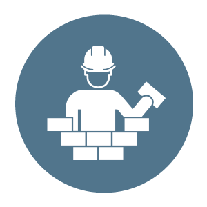 Icon of a construction worker working
