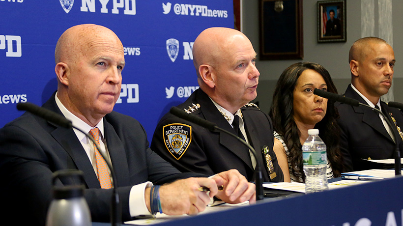 Press conference with Police Commissioner O'Neill and Chief Monahan