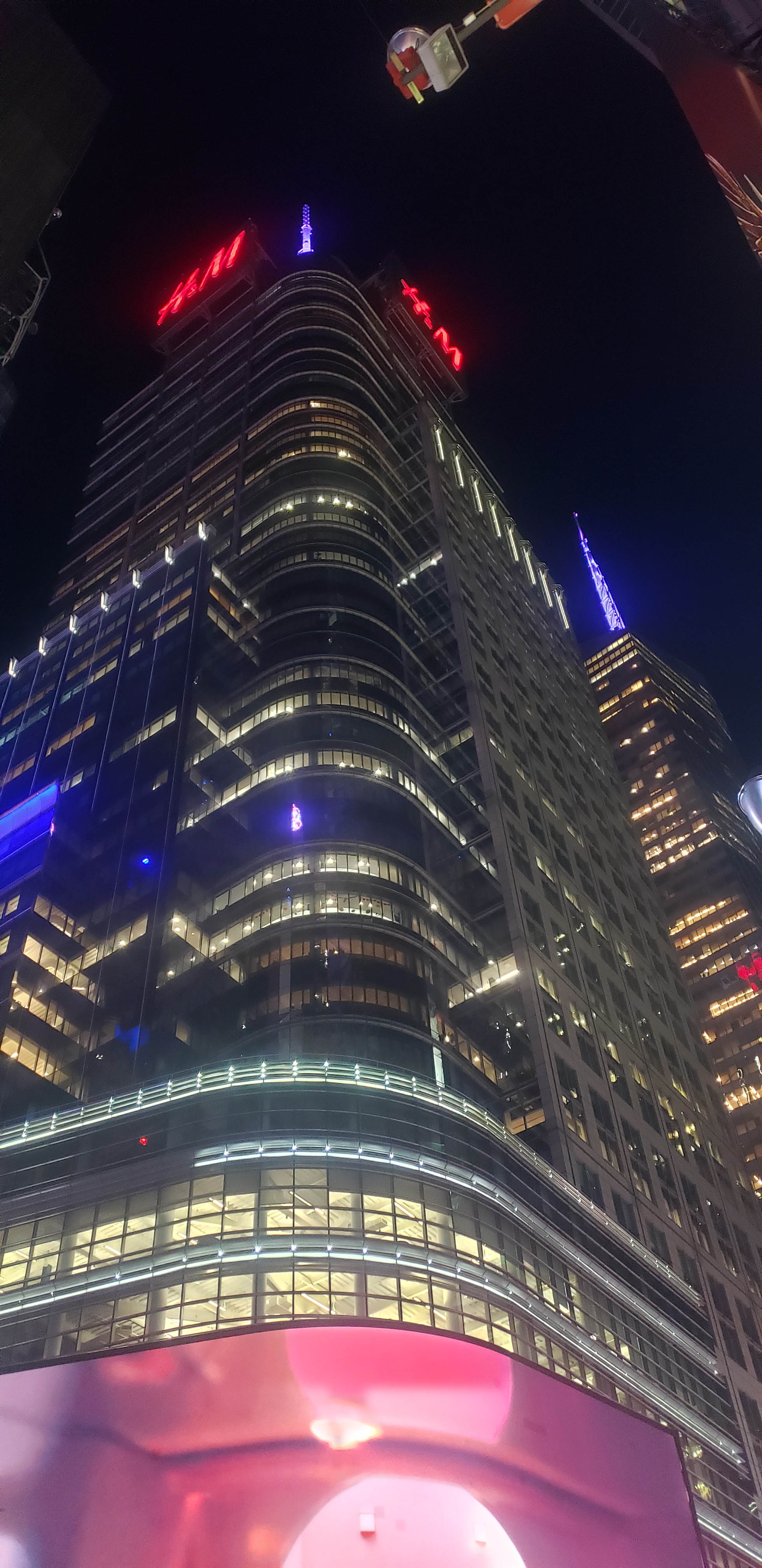  Bank of America Building illuminated in purple lights for Go Purple Day on October 20, 2022 at night. 