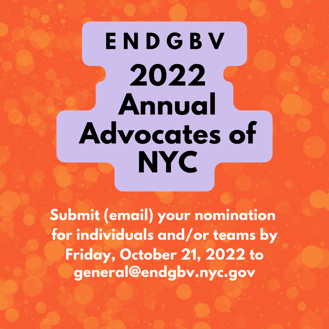ENDGBV 2022 Annual Advocates of NYC
