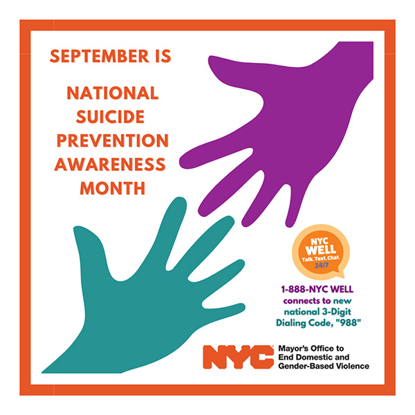 Extended helping hands for September is National Suicide Prevention Awareness Month