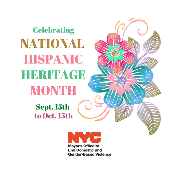 Multi-colored flower celebrating National Hispanic Heritage Month