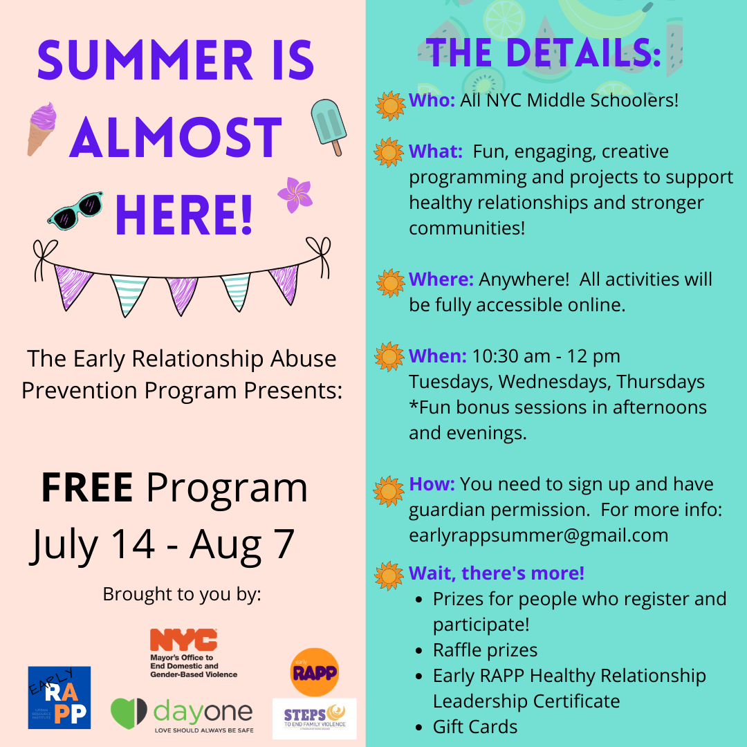 Summer is almost here - Early relationship training program