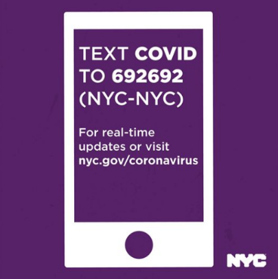 Text COVID to 692-692