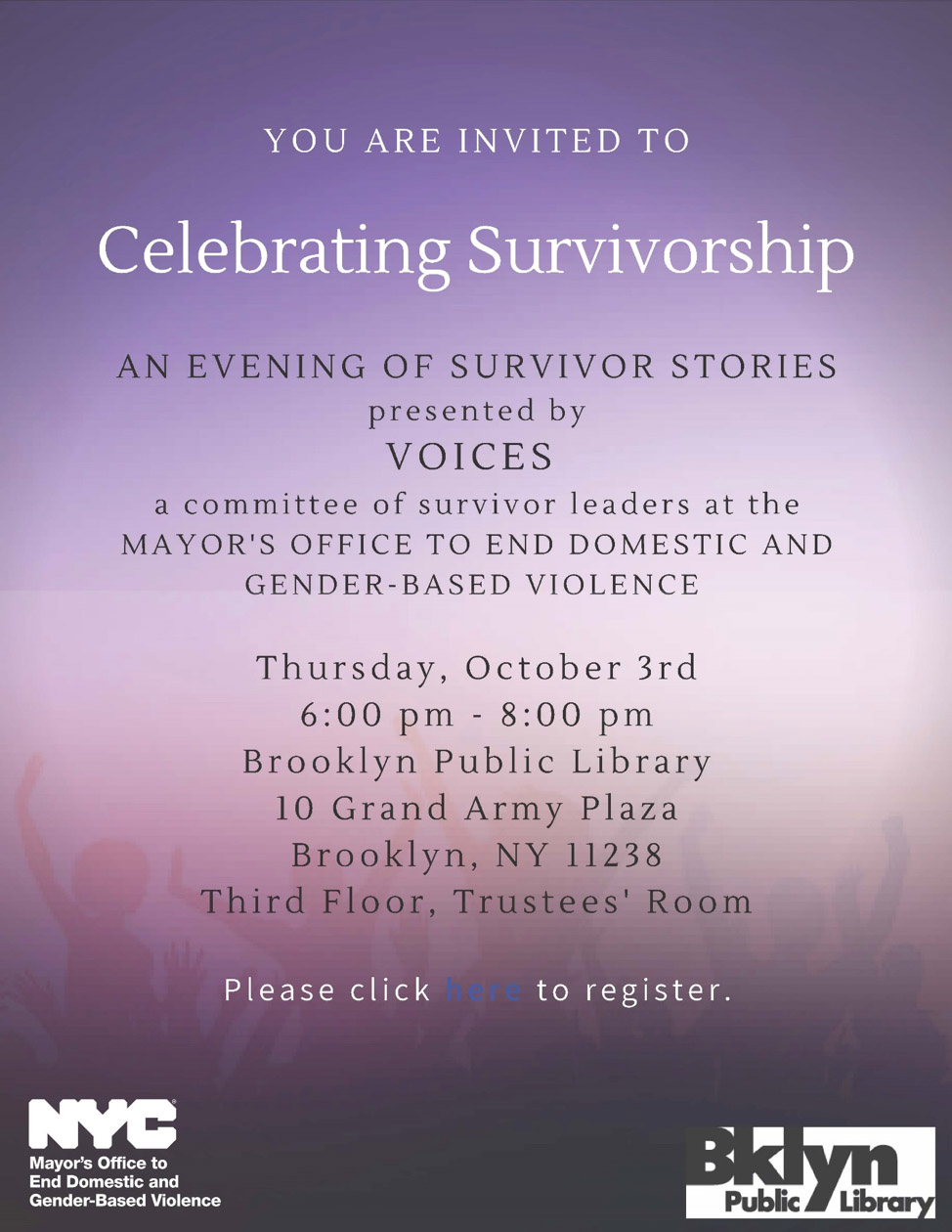 Poster of an invitation to Celebrating Survivorship