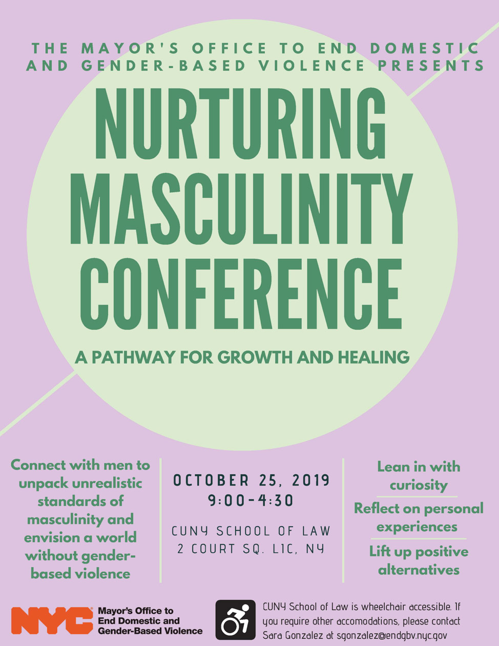 Poster of Nuturing Masculinity Conference, A pathway for growth and healing