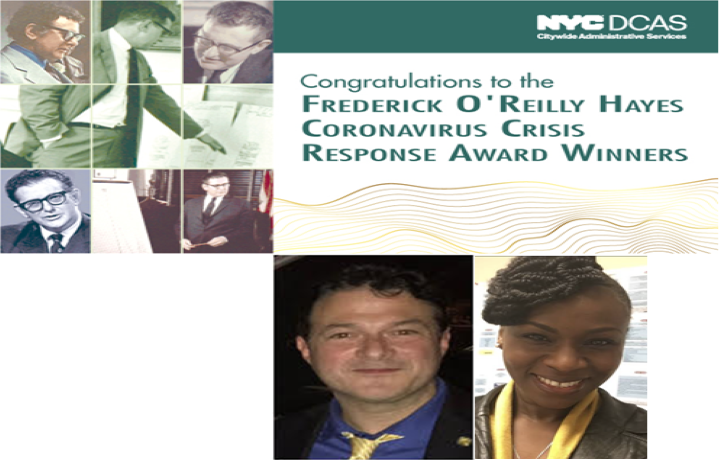 Congratulations for the Frederick O'Reilly Hayes Award Winners
                                           