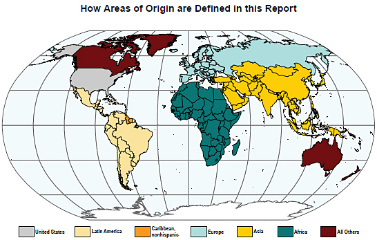 How Areas of Origin are Defined in this Report