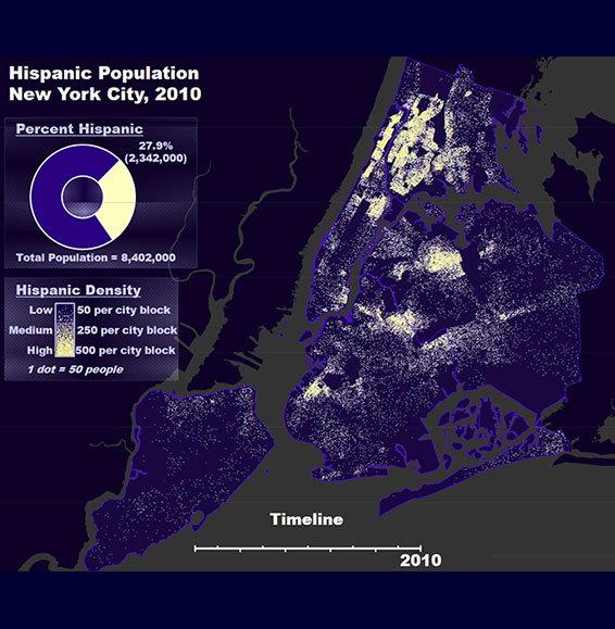 Hispanic Settlement in New York City, 1910-2010