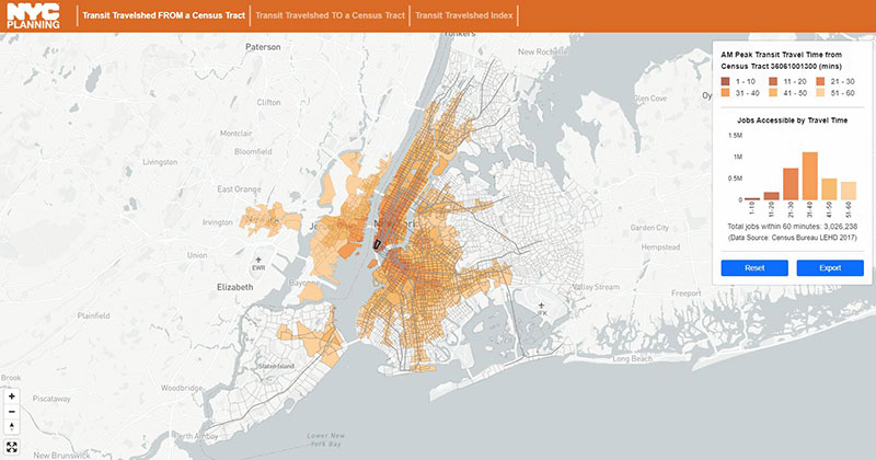 Data visualizations maps of New York City.