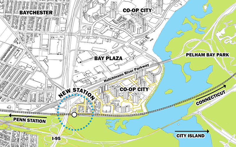 IIllustrated map of Co-op City and surrounding neighborhoods